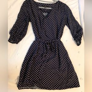 Banana Republic Navy Shift Dress With Tie Waist